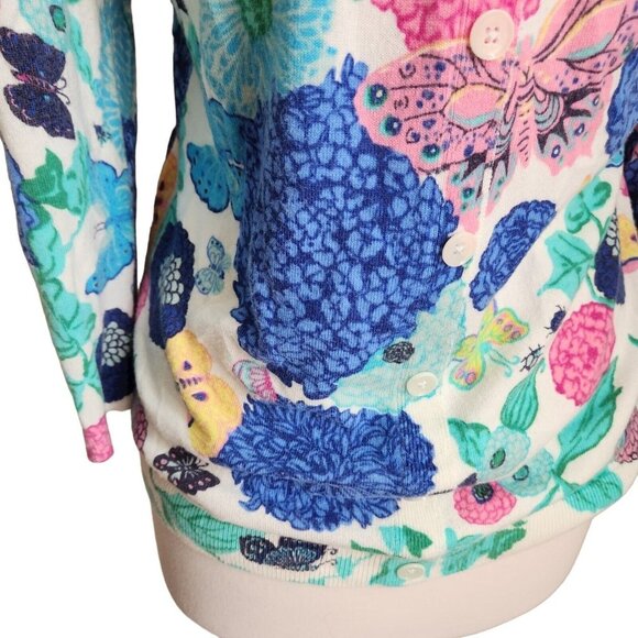 Talbots Womens Blouse Size Large Multicolor Floral Long Sleeve Pullover Top - Picture 7 of 13